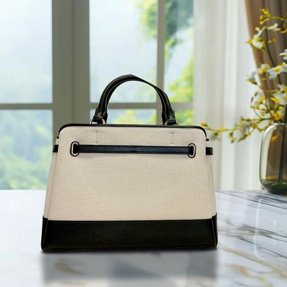 Michael Kors 35T4G6RS3C Reed Large Satchel Crossbody Purse Bag IN BLACK - Picture 5 of 7